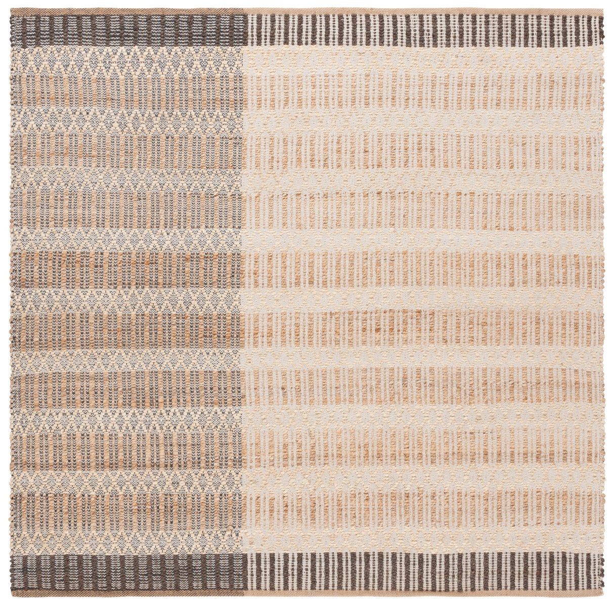 Safavieh Natural Fiber Nf852H Natural/Charcoal Rug.