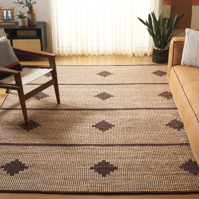 Safavieh Natural Fiber Nf878A Natural/Brown Rug.