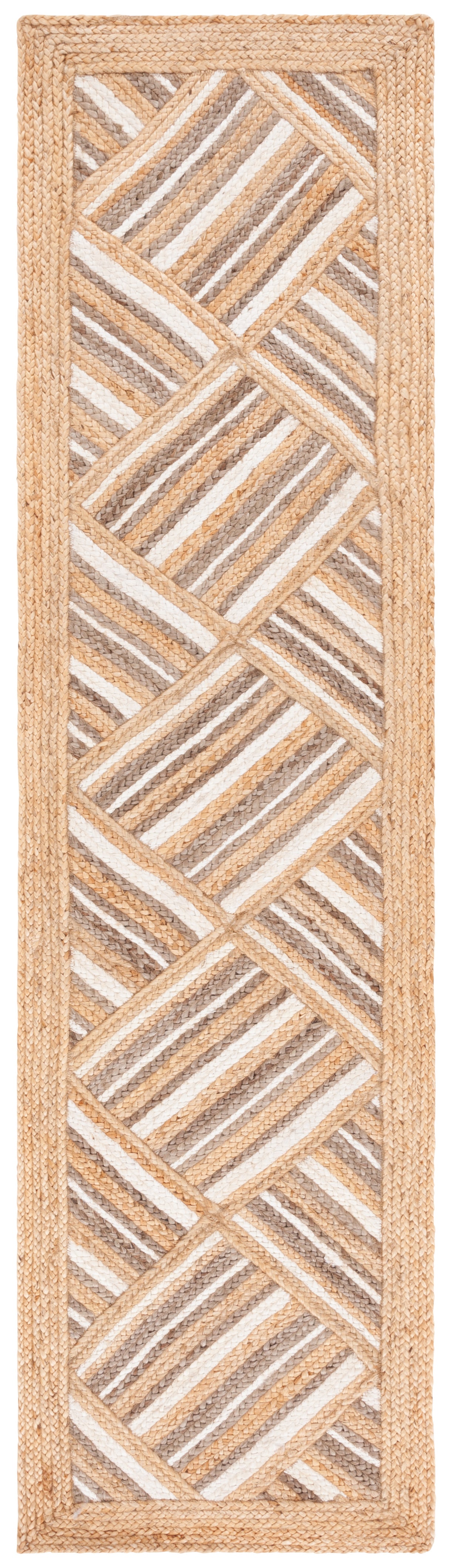 Safavieh Natural Fiber Nf897A Natural/Grey Rug.