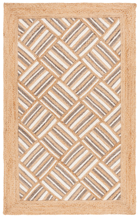 Safavieh Natural Fiber Nf897A Natural/Grey Rug.