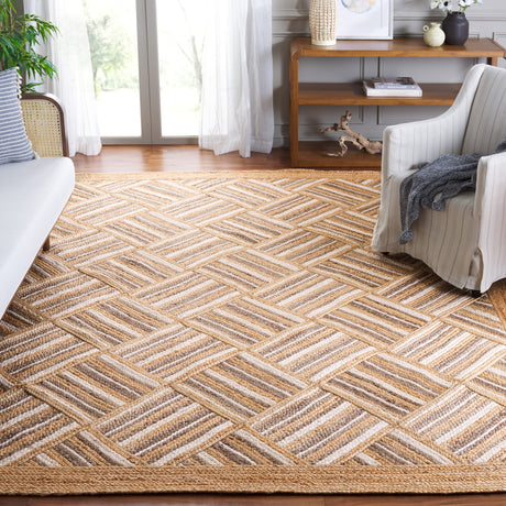 Safavieh Natural Fiber Nf897A Natural/Grey Rug.