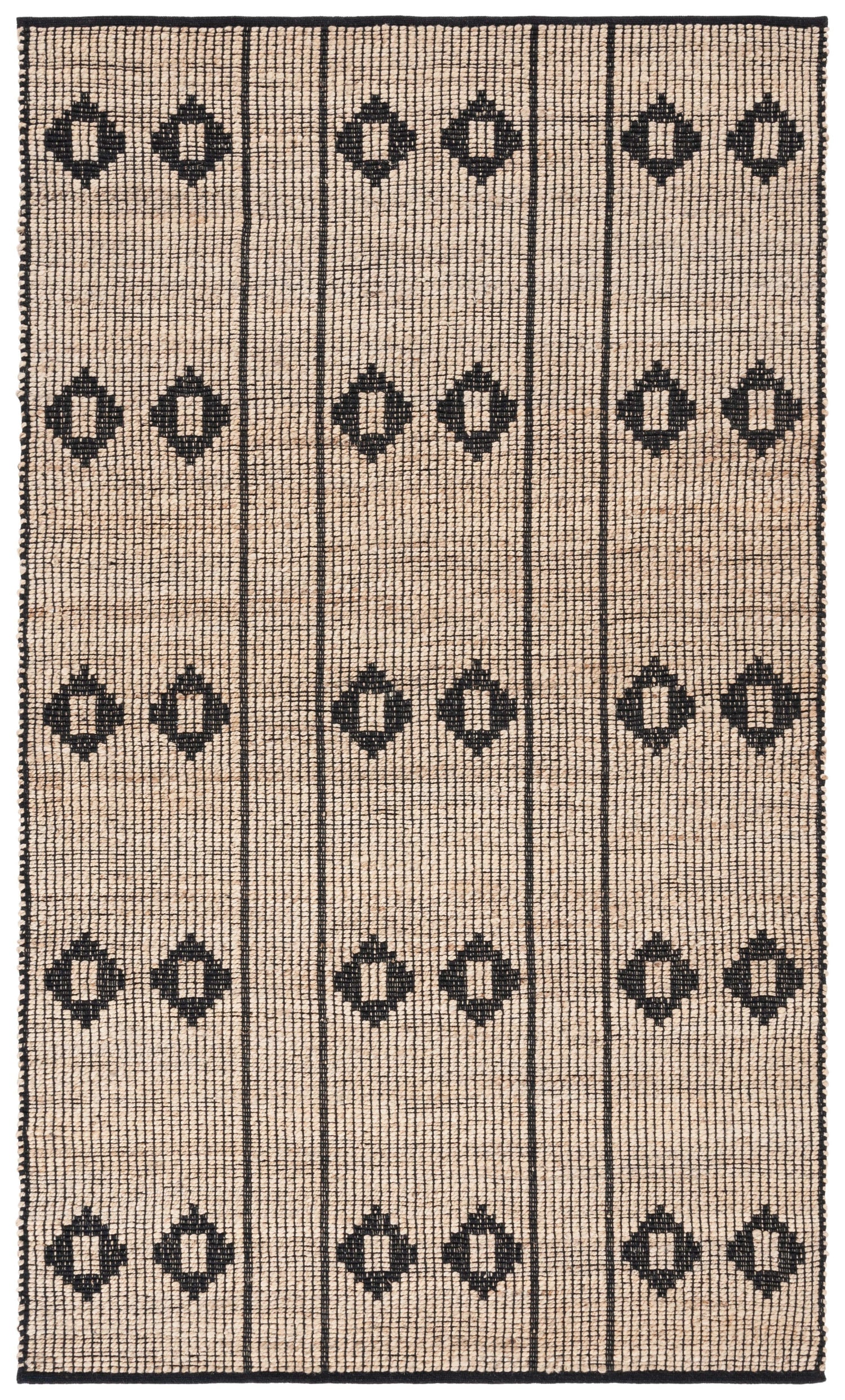 Safavieh Natural Fiber Nf898Z Natural/Black Rug.