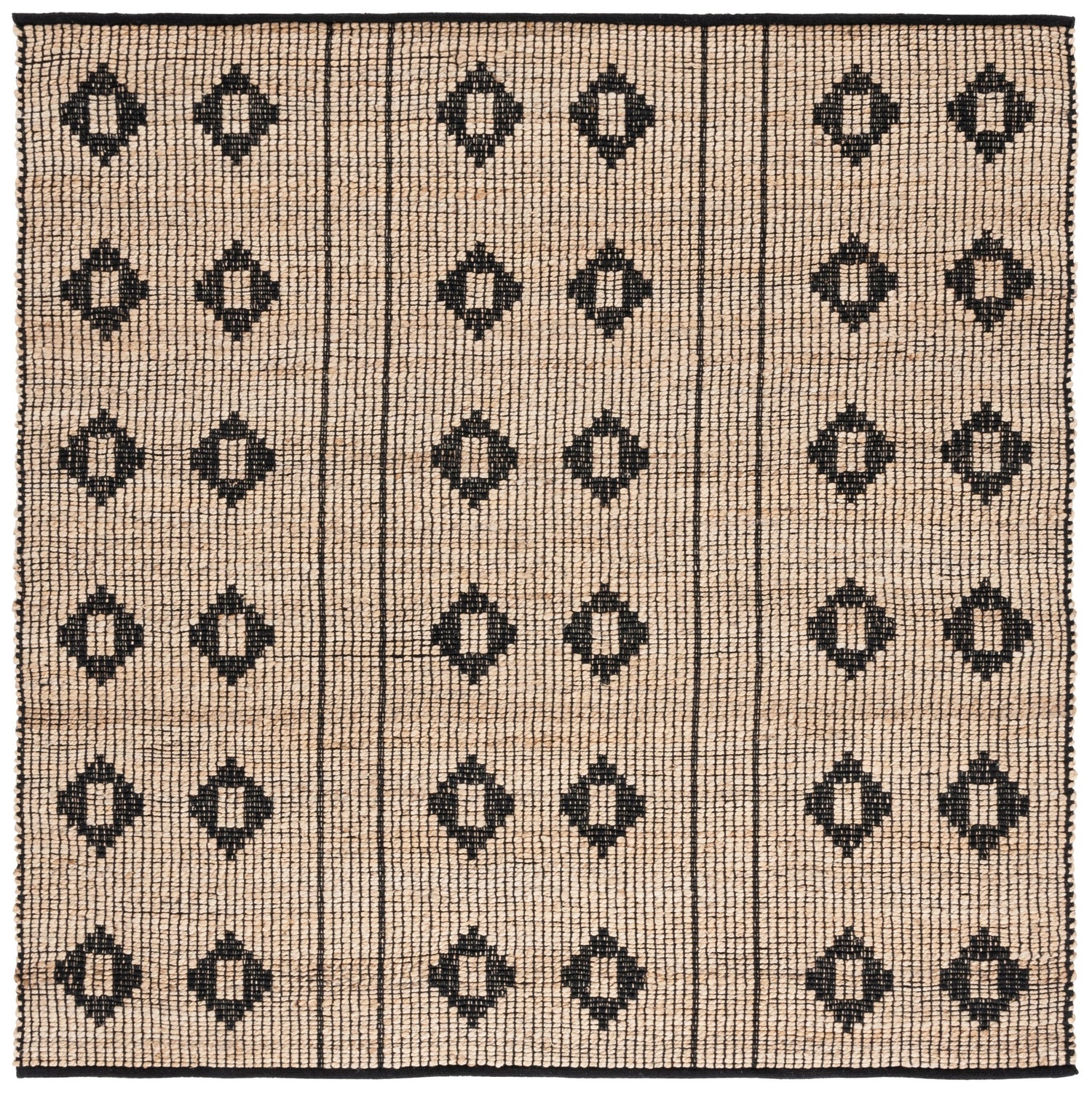 Safavieh Natural Fiber Nf898Z Natural/Black Rug.