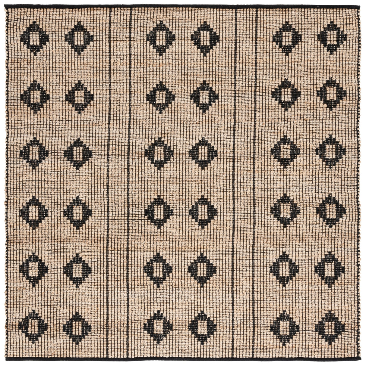 Safavieh Natural Fiber Nf898Z Natural/Black Rug.