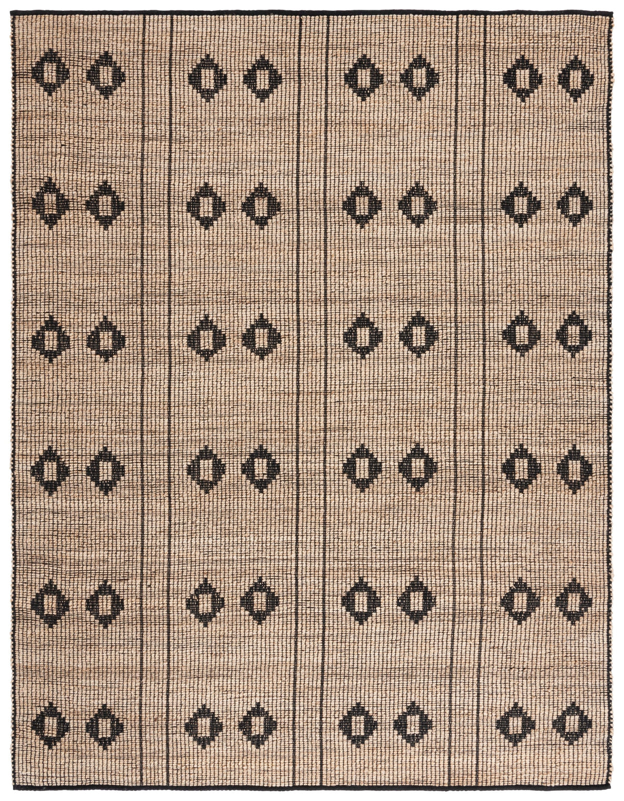 Safavieh Natural Fiber Nf898Z Natural/Black Rug.