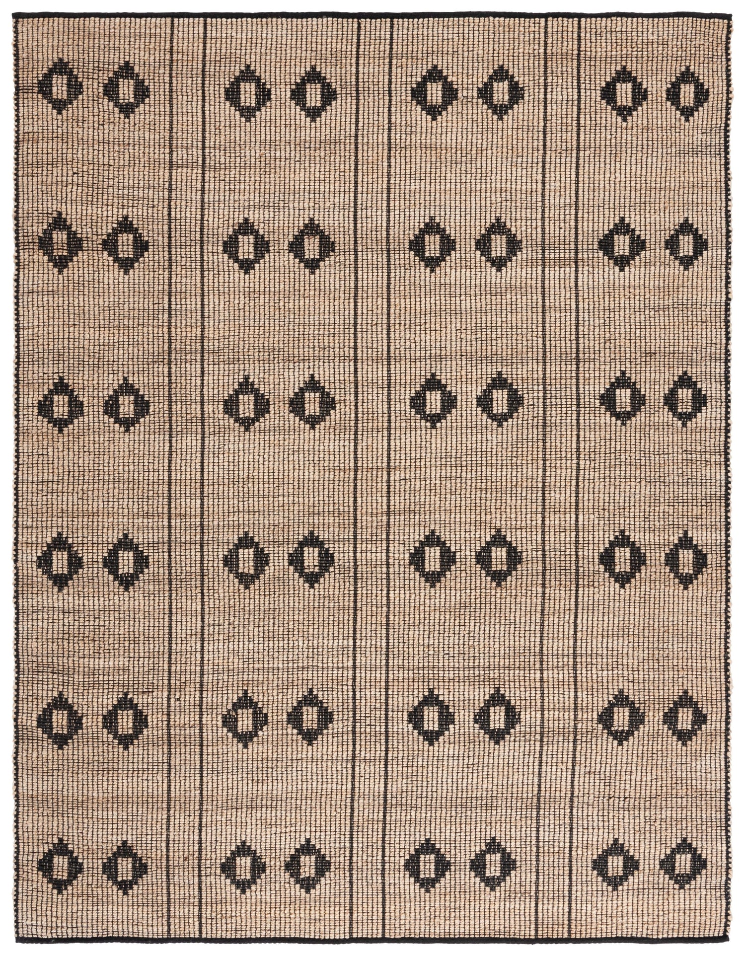 Safavieh Natural Fiber Nf898Z Natural/Black Rug.