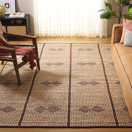 Safavieh Natural Fiber Nf899A Natural/Brown Rug.