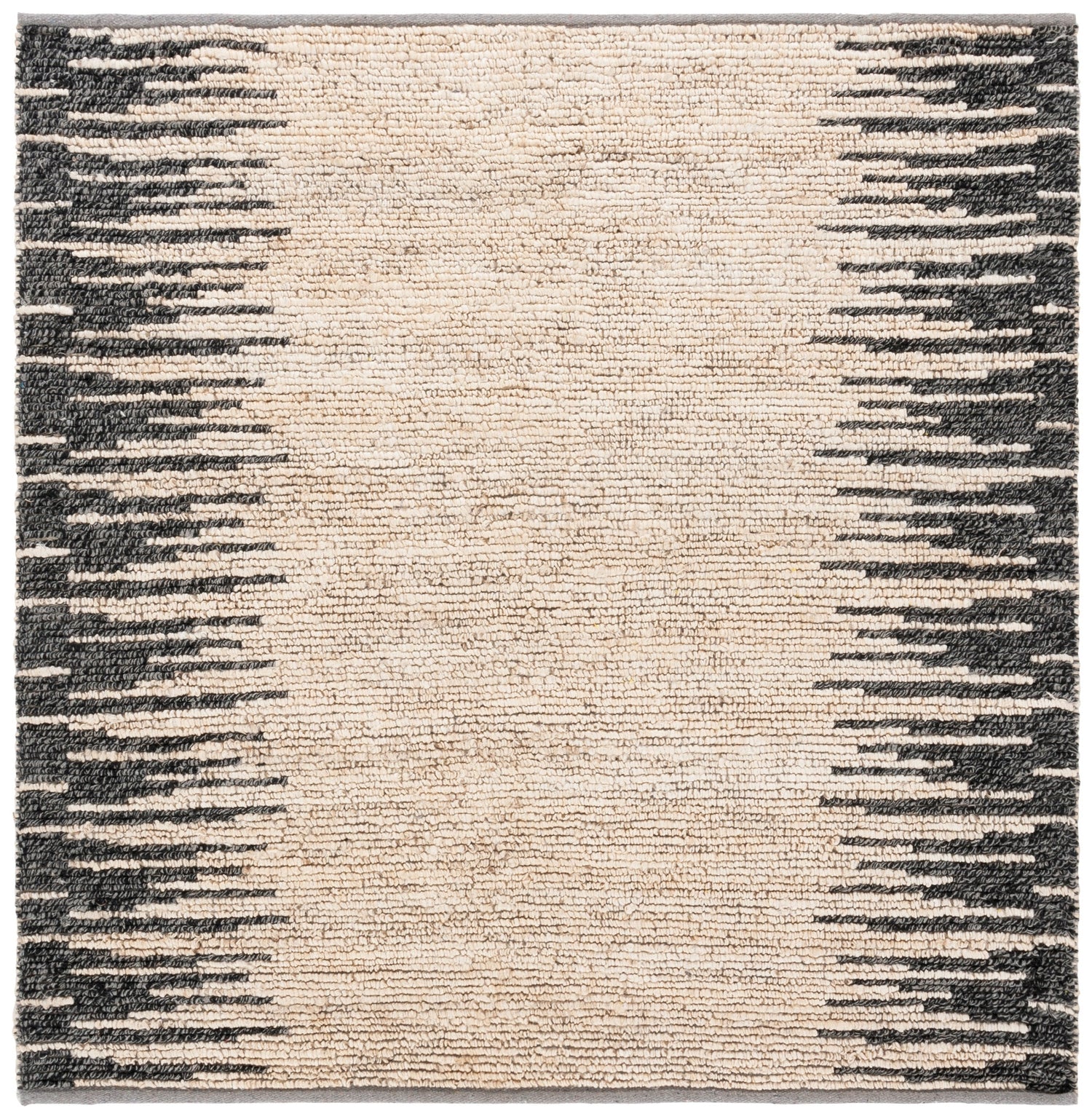 Safavieh Natural Fiber Nf953B Bleach/Black Rug.