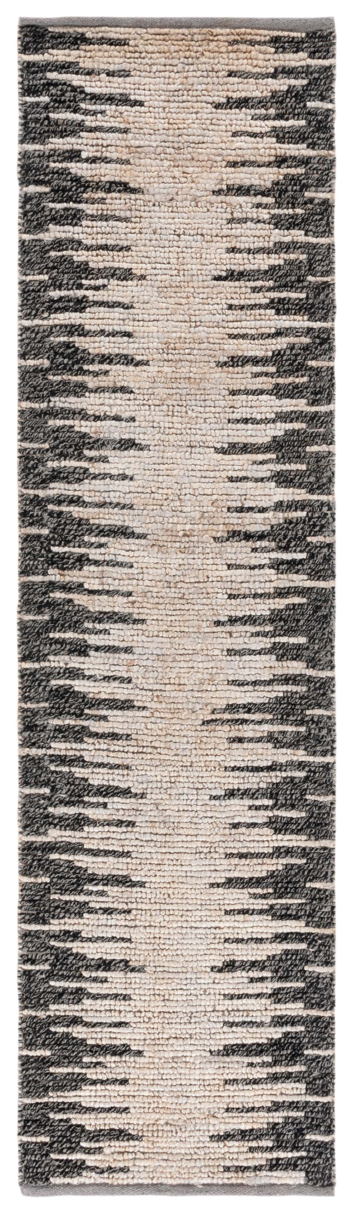 Safavieh Natural Fiber Nf953G Light Grey/Black Rug.