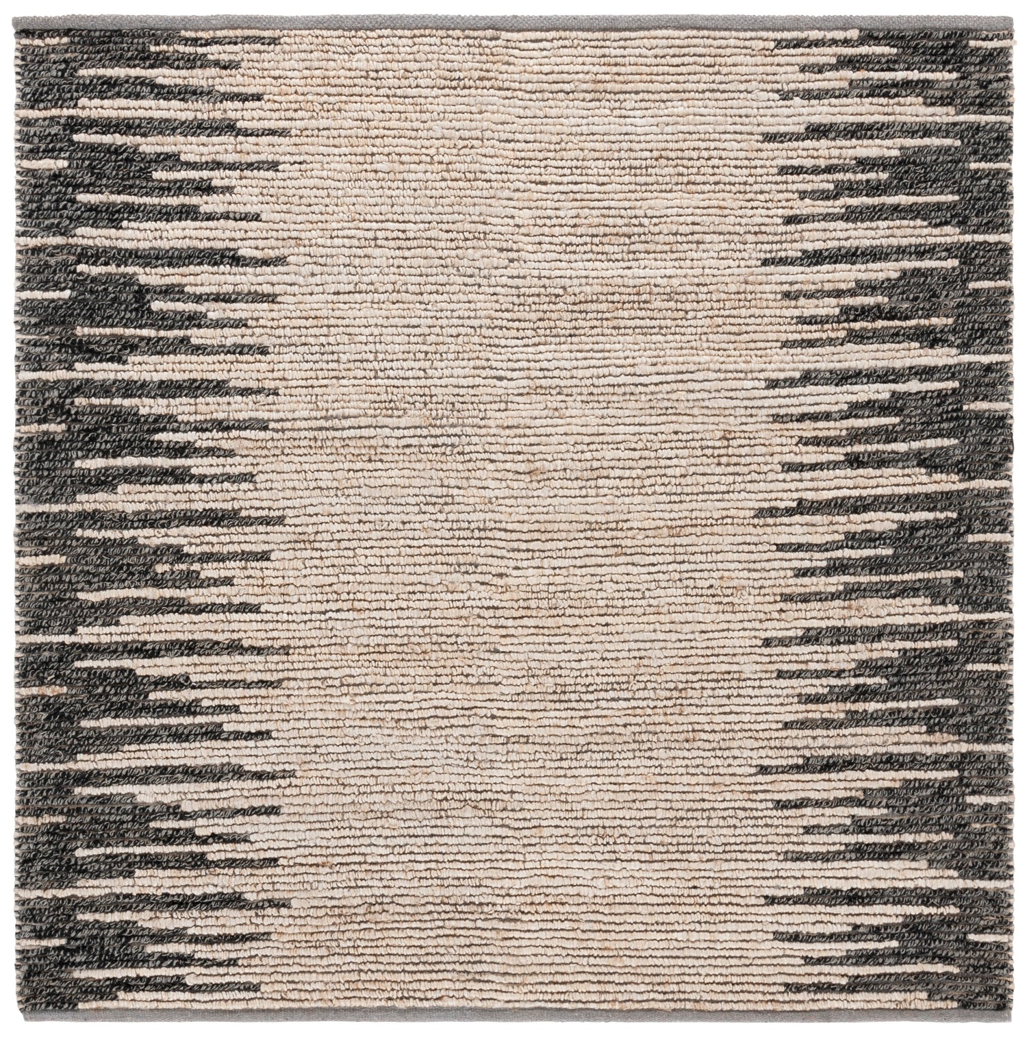 Safavieh Natural Fiber Nf953G Light Grey/Black Rug.