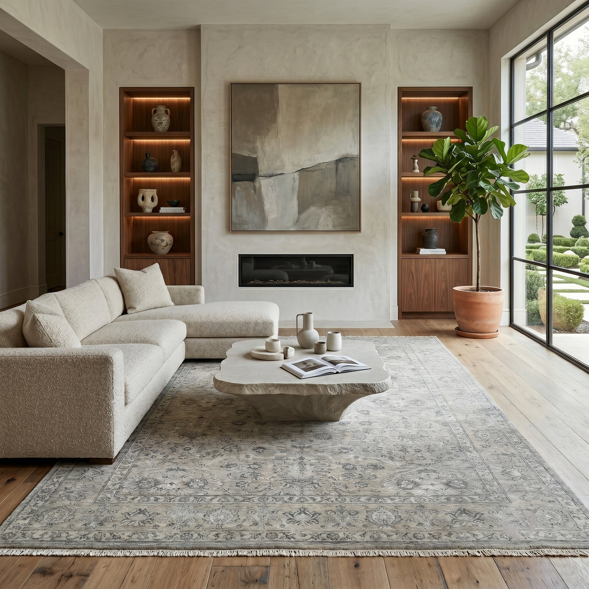 Amer Nuit Arabe NUI-5 Linen area rug - lifestyle view