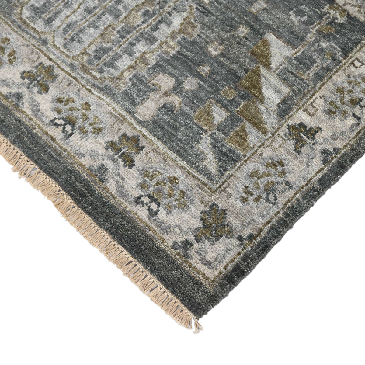 Amer Nuit Arabe NUI-2 Santas Gray area rug - corner view