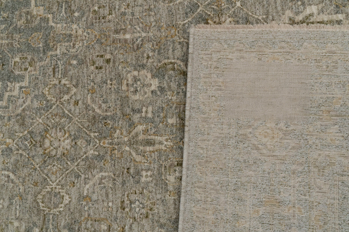 Dynamic Rugs Pacific 15942 Power Loomed Traditional Grey/Ivory Rug
