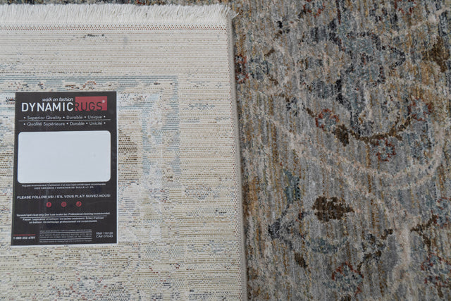 Transitional area rug with distressed navy and beige pattern, rectangle