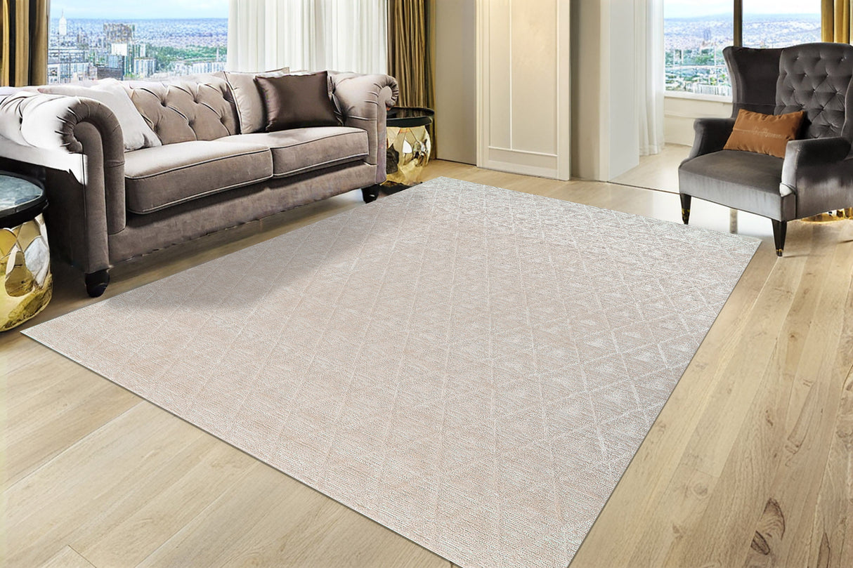 Dynamic Rugs Penta 6322 Power Loomed Modern Cream Rug