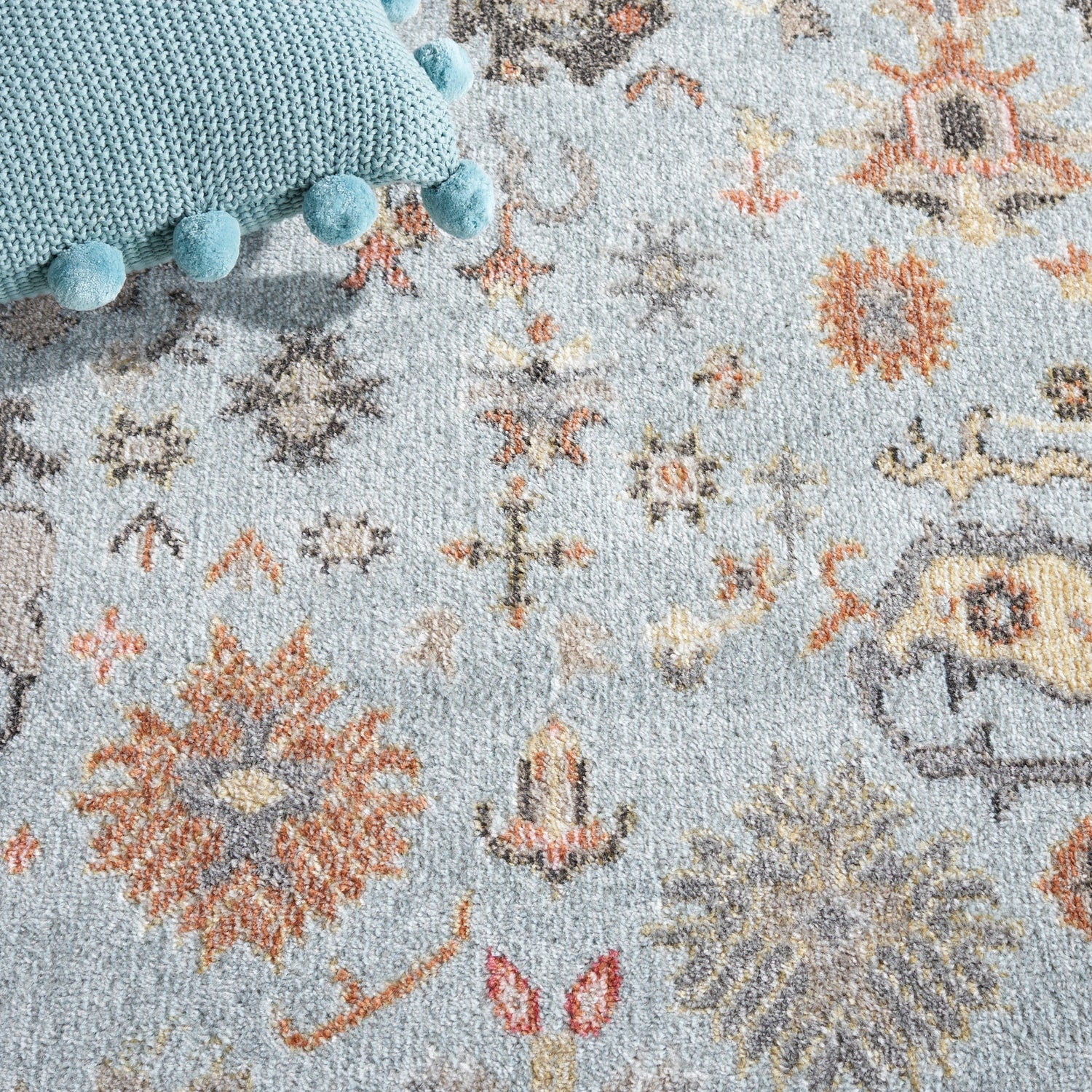 Safavieh Phoenix Phx562J Light Blue/Ivory Grey Rug.