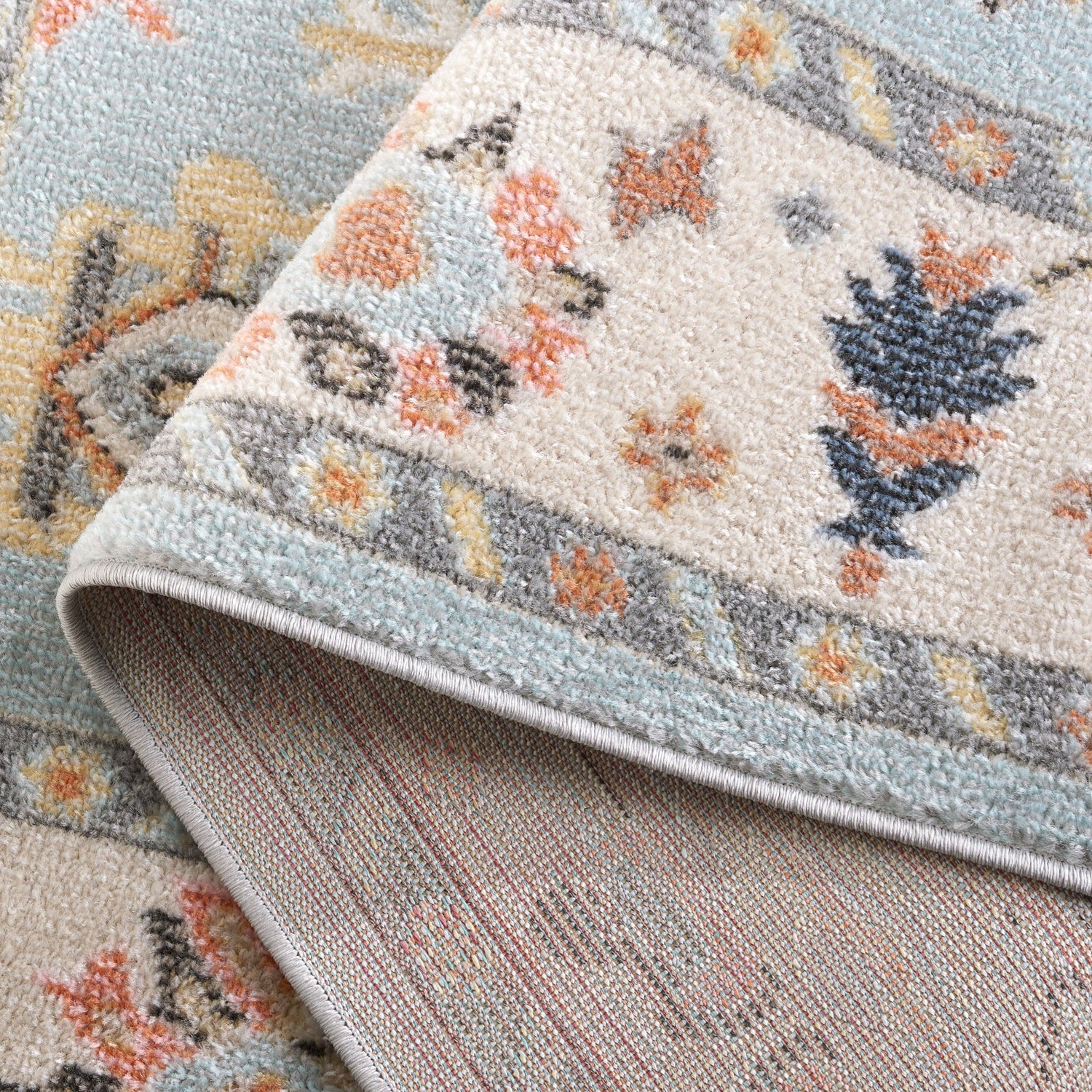 Safavieh Phoenix Phx562J Light Blue/Ivory Grey Rug.