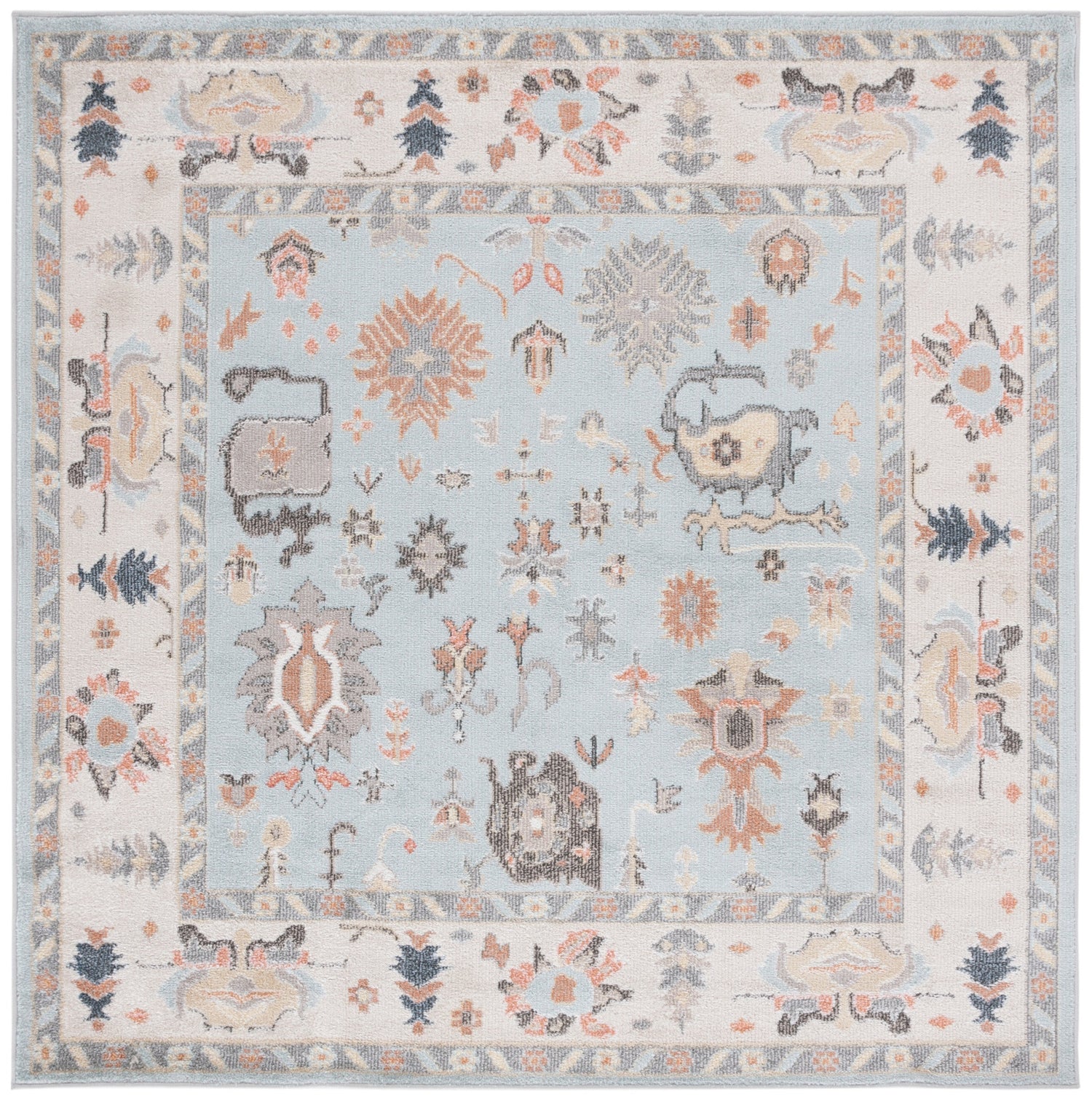 Safavieh Phoenix Phx562J Light Blue/Ivory Grey Rug.
