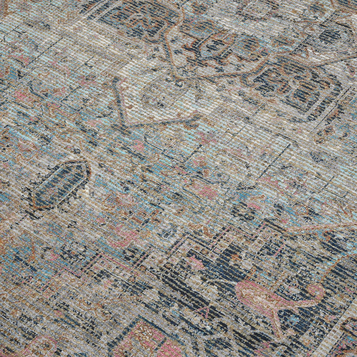 Amer Prairie PRE-5 Light Blue / Pink area rug - color swatch view