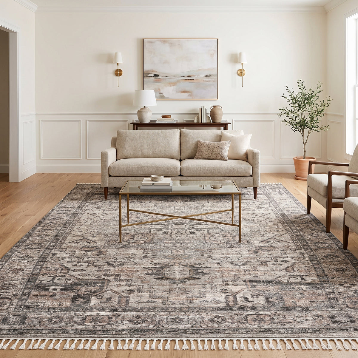 Amer Prairie PRE-6 Dove Gray area rug - lifestyle view