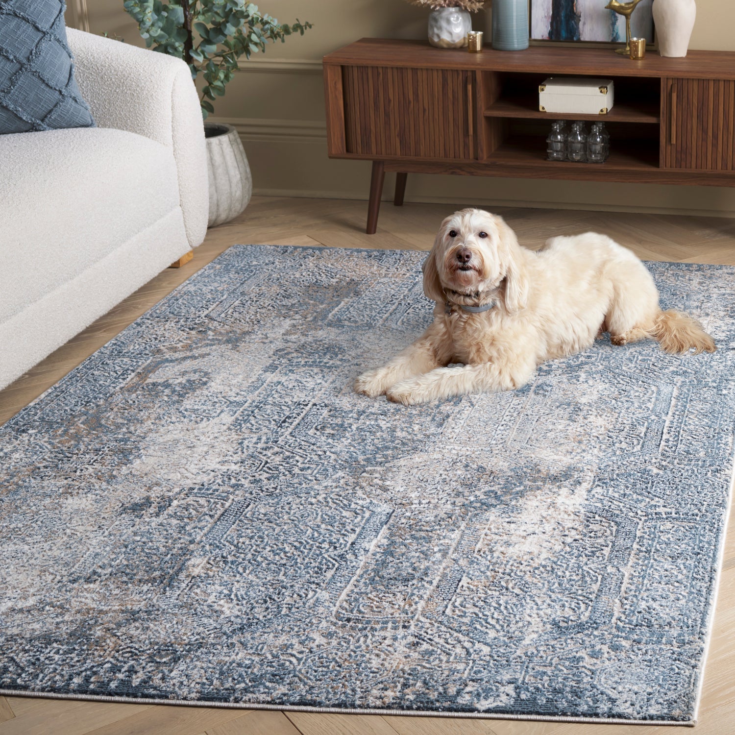 Safavieh Parker Prk115M Blue/Taupe Rug.