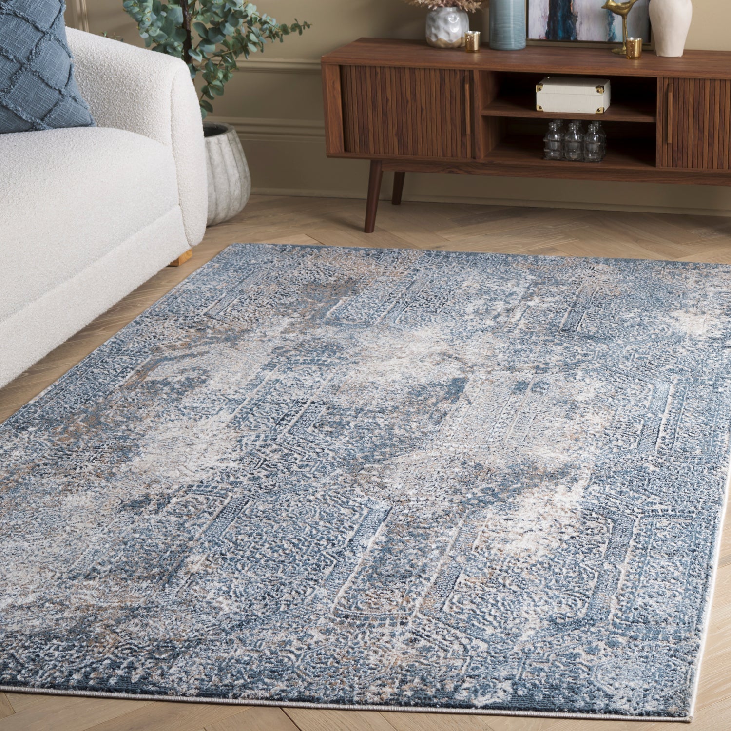 Safavieh Parker Prk115M Blue/Taupe Rug.