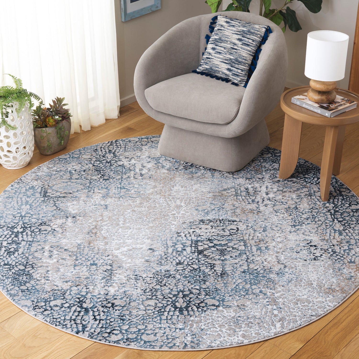 Safavieh Parker Prk116M Blue/Taupe Rug.