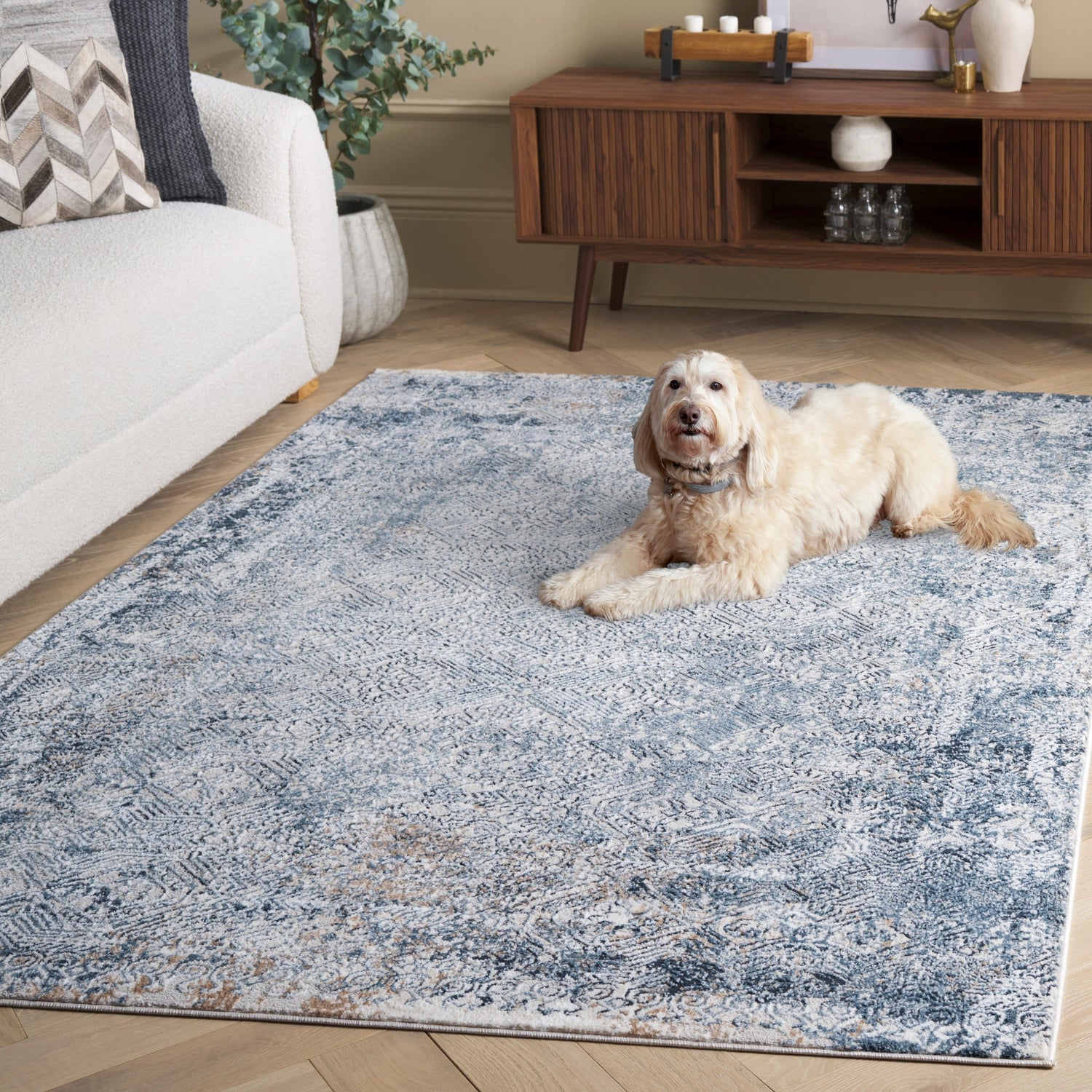 Safavieh Parker Prk119M Blue/Taupe Rug.