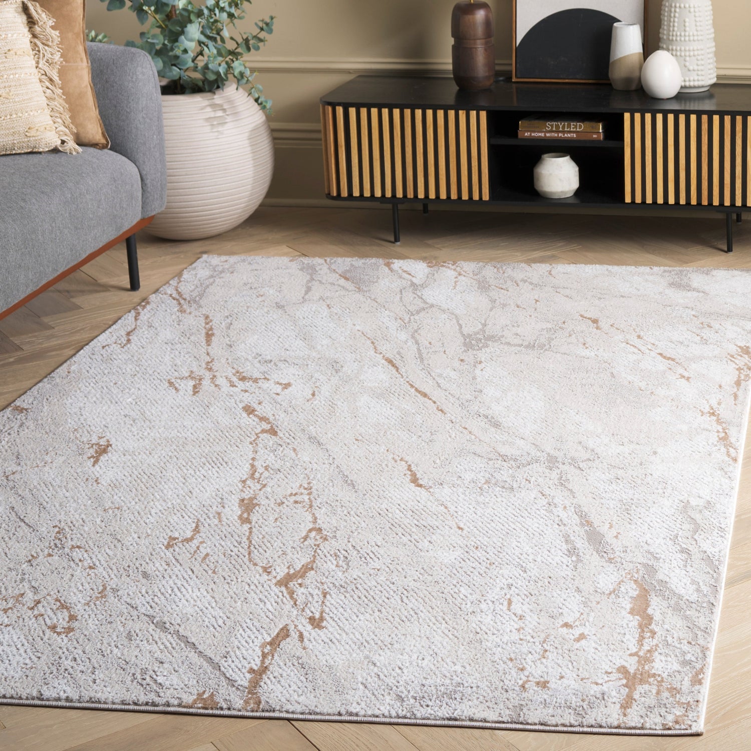Safavieh Parker Prk136E Taupe/Grey Gold Rug.