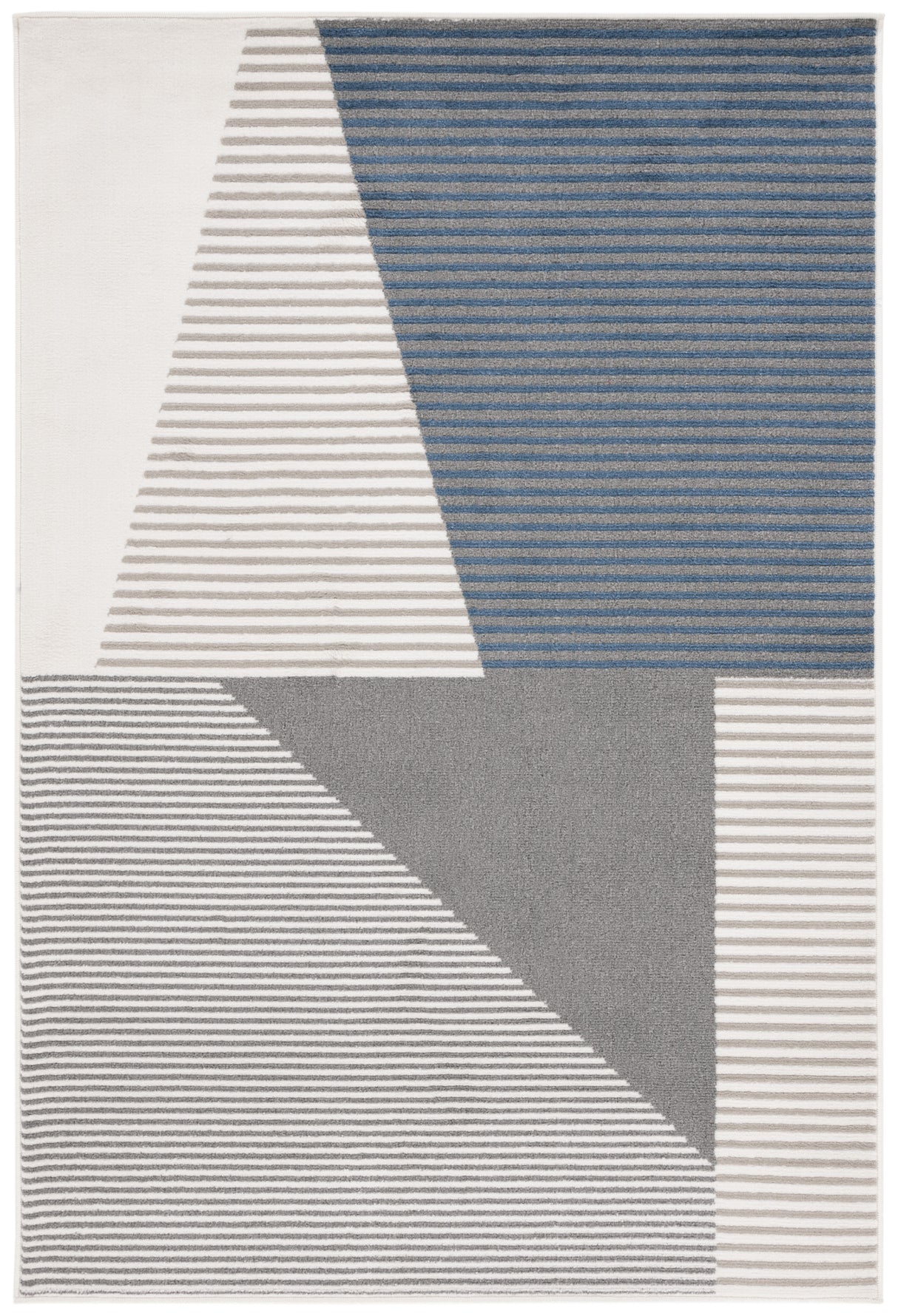 Safavieh Pyramid Pyr220A Ivory/Grey Navy Rug.