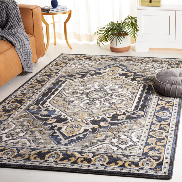 Safavieh Pyramid Pyr222F Grey/Navy Gold Rug.