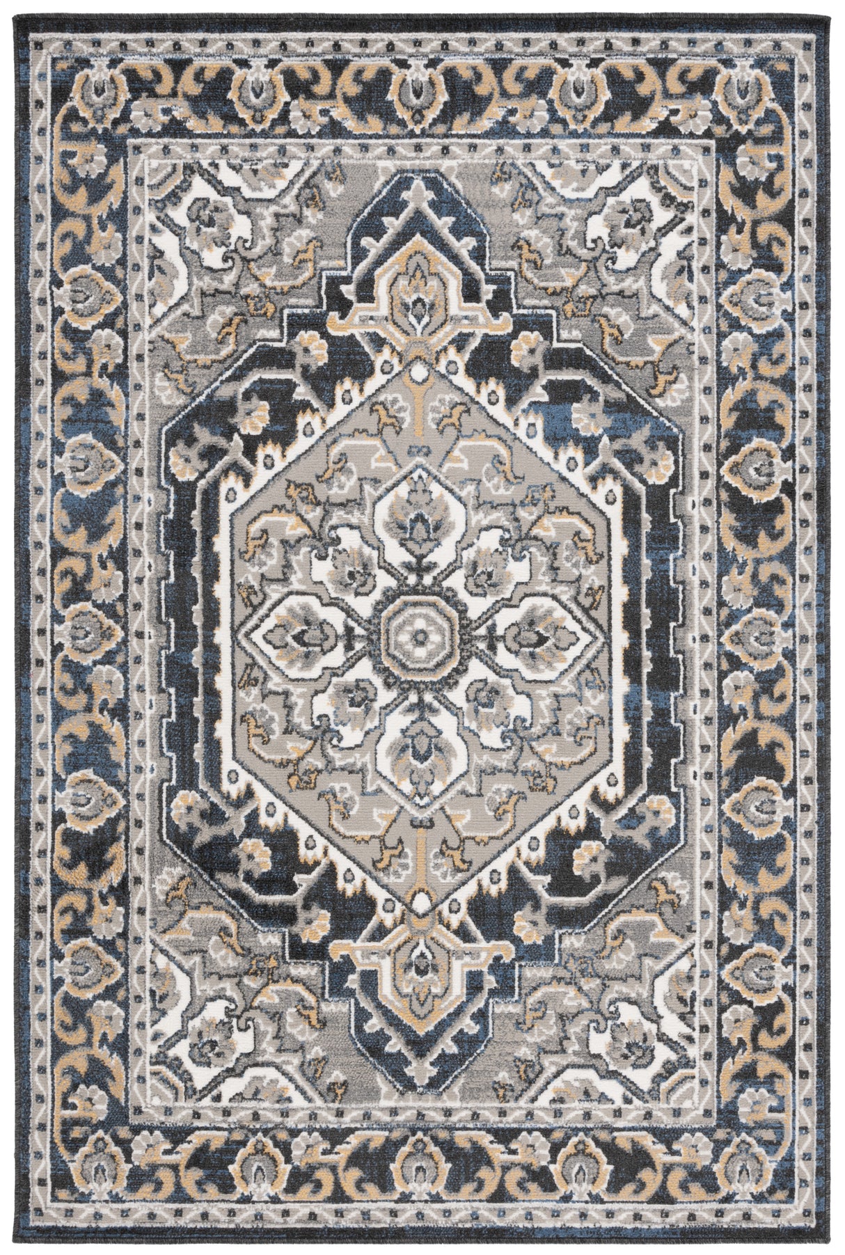 Safavieh Pyramid Pyr222F Grey/Navy Gold Rug.