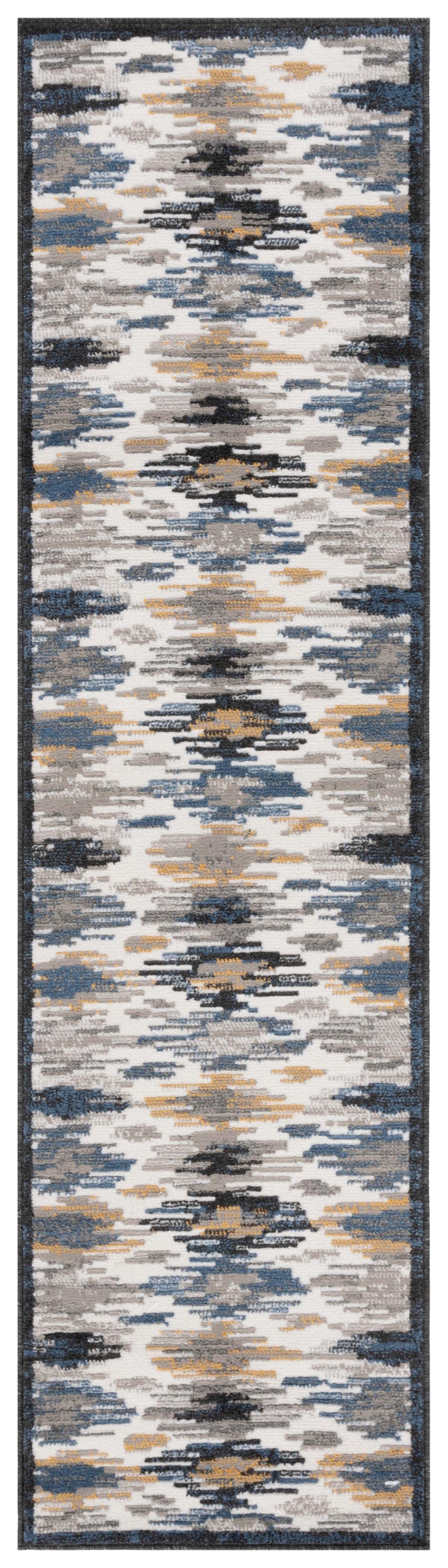 Safavieh Pyramid Pyr223A Ivory/Grey Navy Rug.