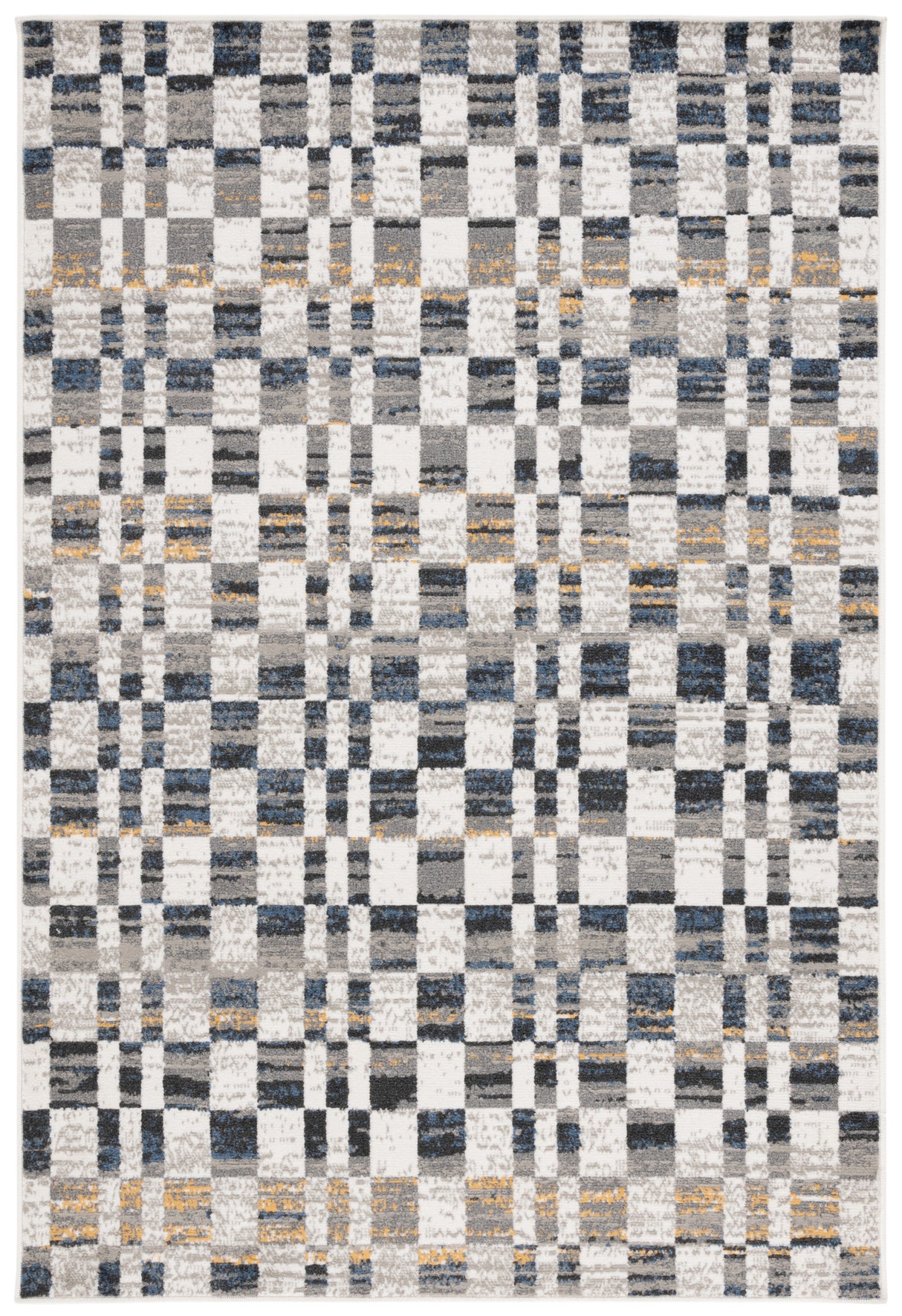 Safavieh Pyramid Pyr224A Ivory/Grey Navy Rug.