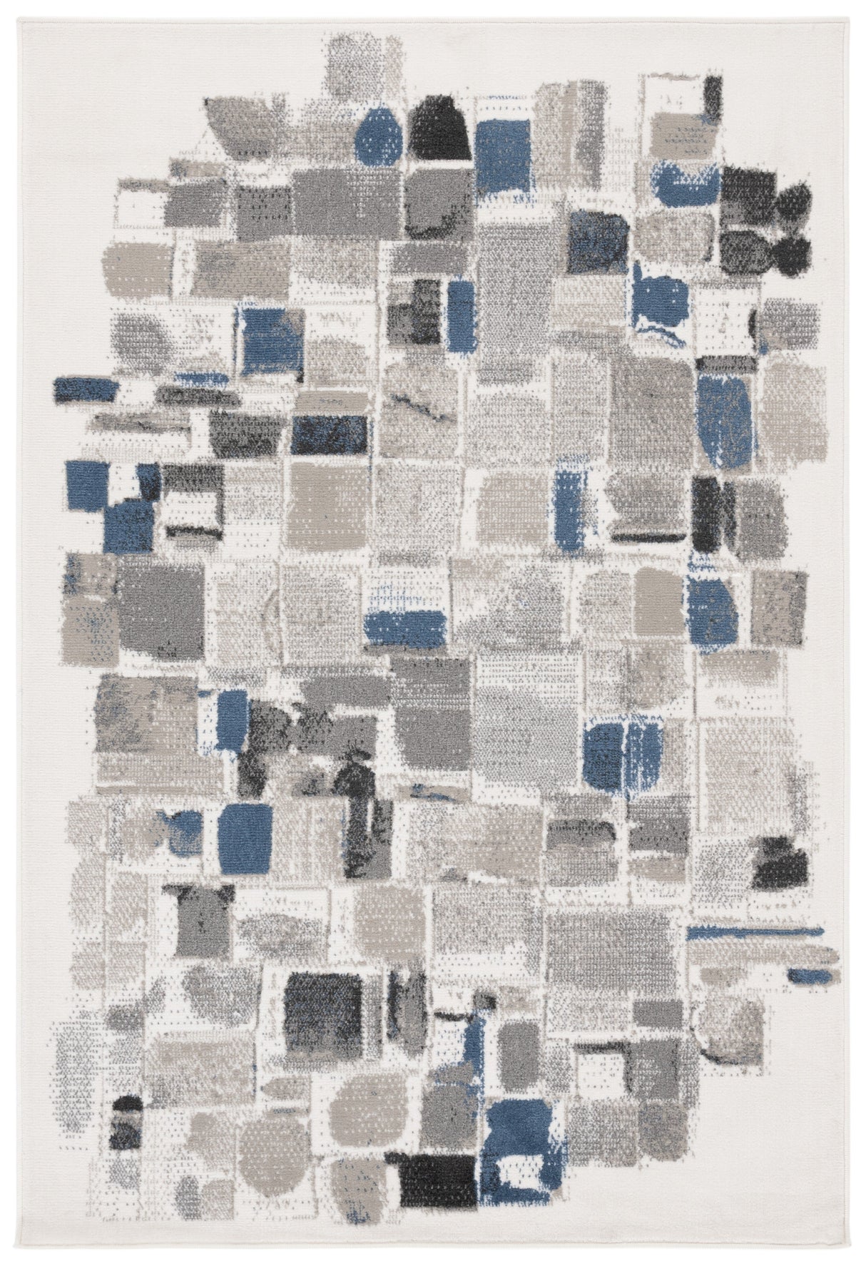 Safavieh Pyramid Pyr229A Ivory/Grey Navy Rug.