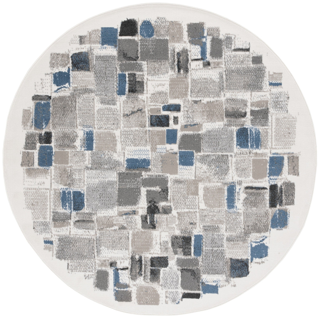 Safavieh Pyramid Pyr229A Ivory/Grey Navy Rug.