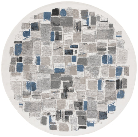 Safavieh Pyramid Pyr229A Ivory/Grey Navy Rug.