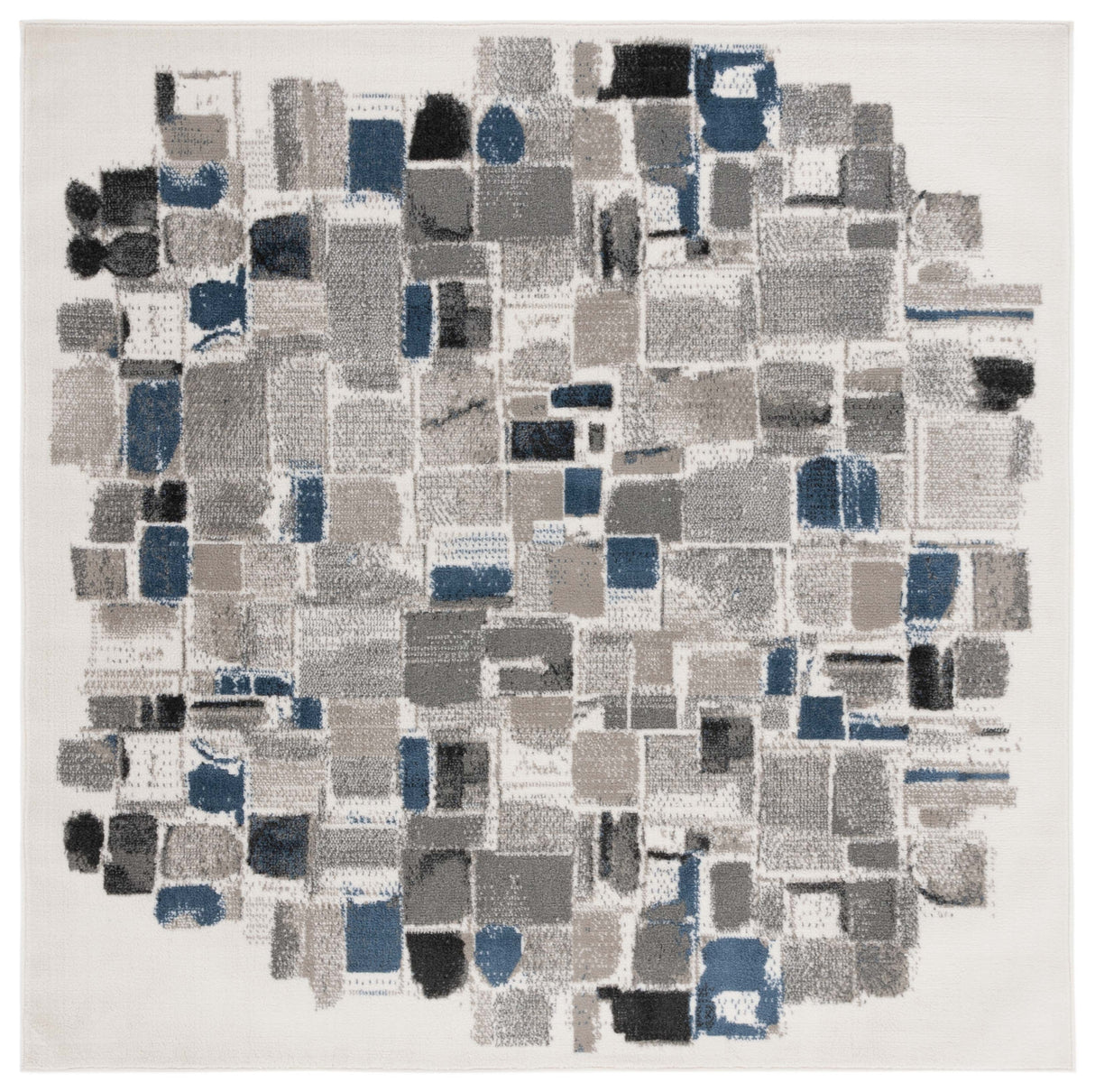 Safavieh Pyramid Pyr229A Ivory/Grey Navy Rug.