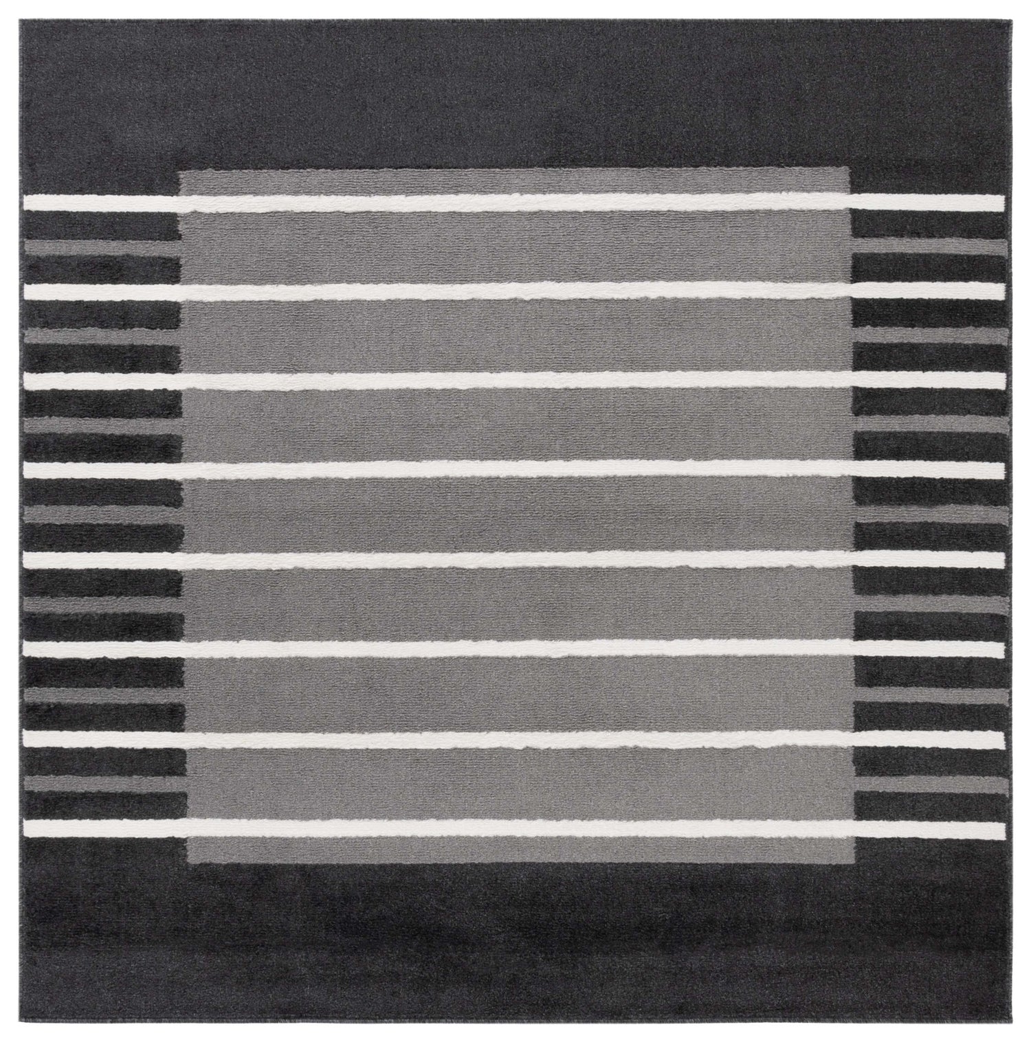 Safavieh Pyramid Pyr232H Grey/Ivory Black Rug.