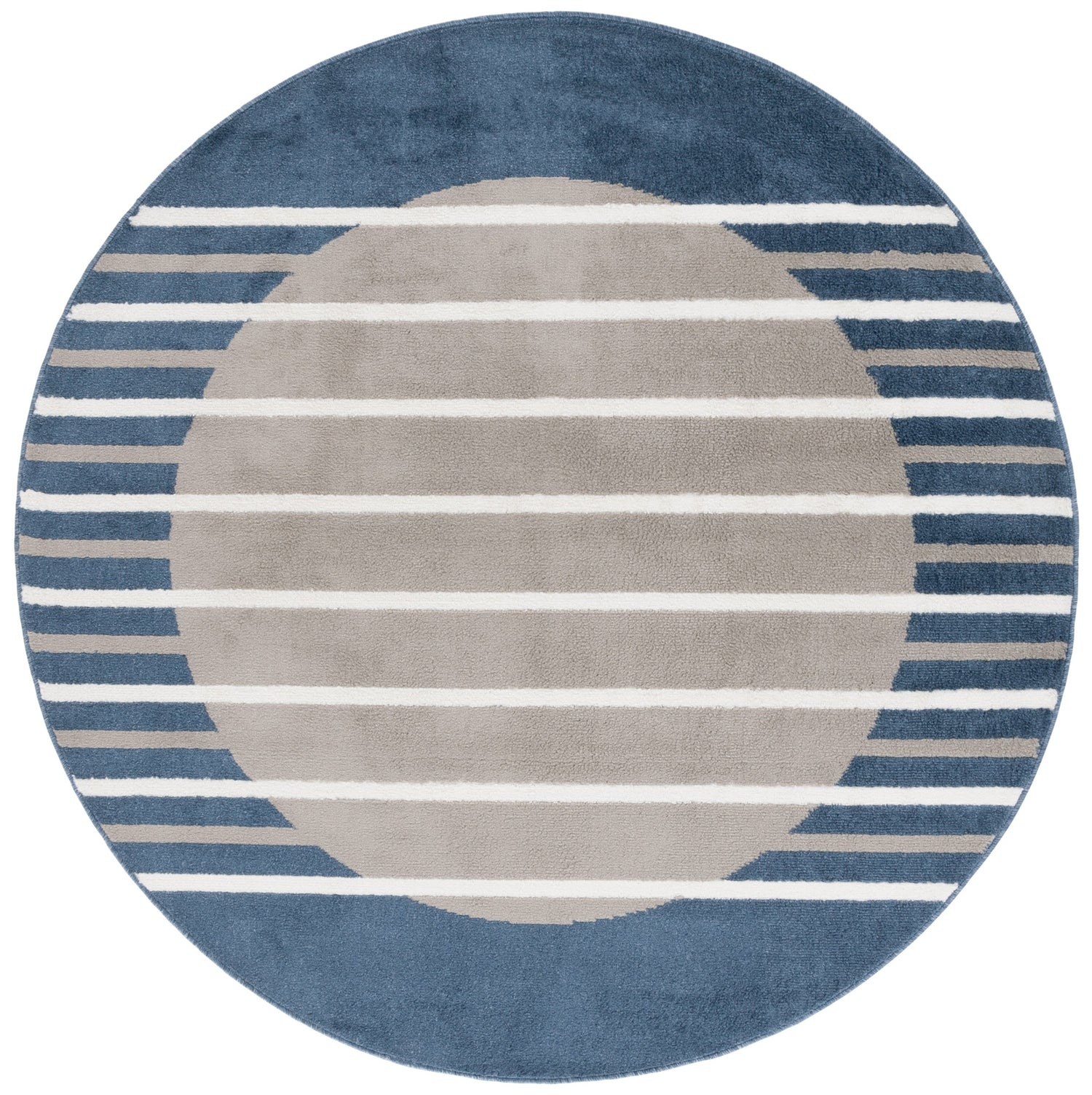 Safavieh Pyramid Pyr232N Grey/Ivory Navy Rug.