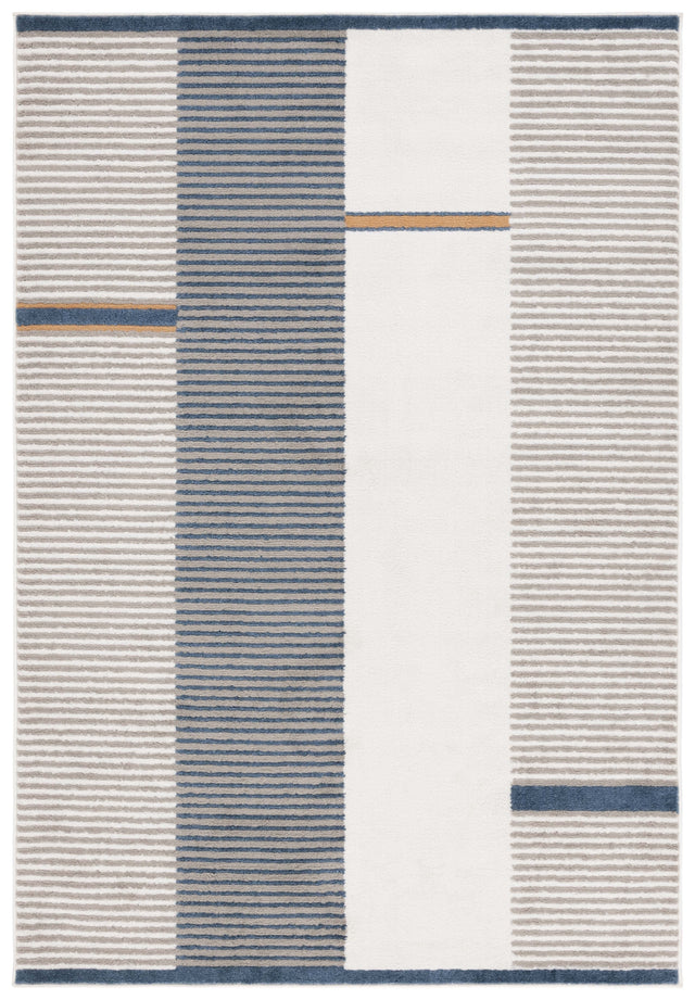 Safavieh Pyramid Pyr234A Grey/Ivory Navy Rug.