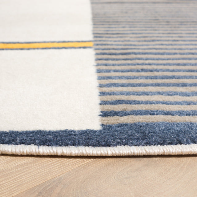 Safavieh Pyramid Pyr234A Grey/Ivory Navy Rug.