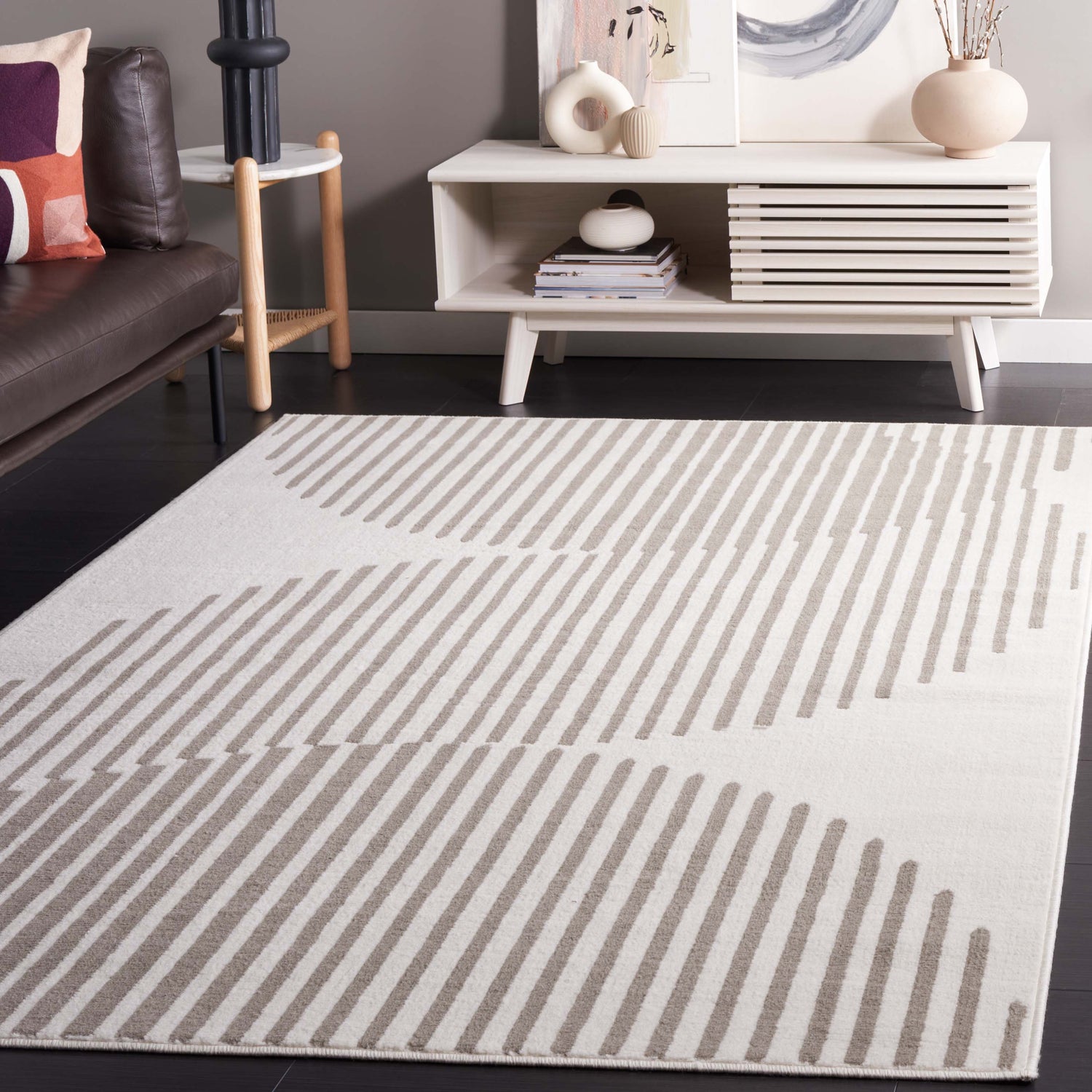 Safavieh Pyramid Pyr243A Ivory/Grey Rug.