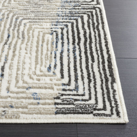 Safavieh Pyramid Pyr249A Ivory Grey/Navy Rug.