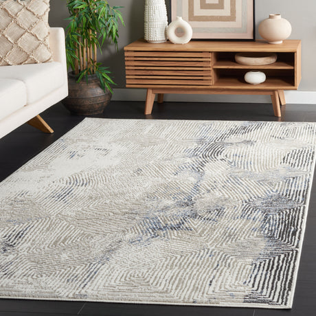 Safavieh Pyramid Pyr249A Ivory Grey/Navy Rug.