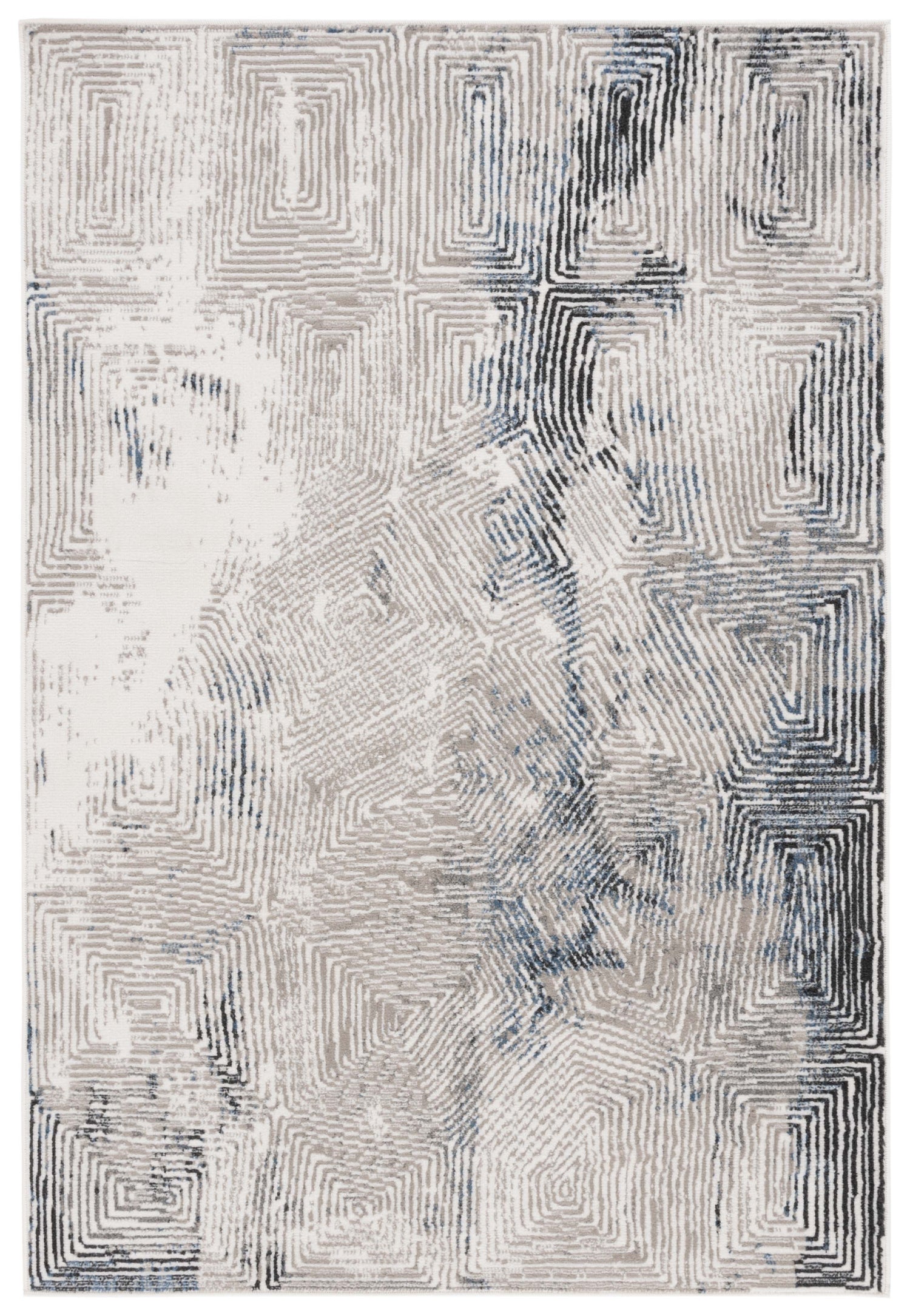Safavieh Pyramid Pyr249A Ivory Grey/Navy Rug.