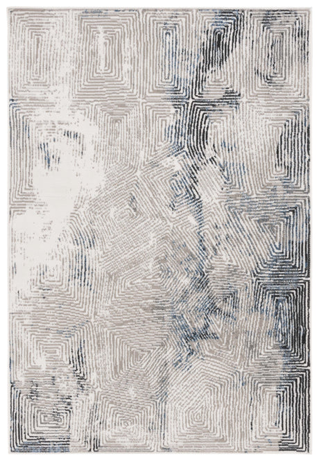 Safavieh Pyramid Pyr249A Ivory Grey/Navy Rug.