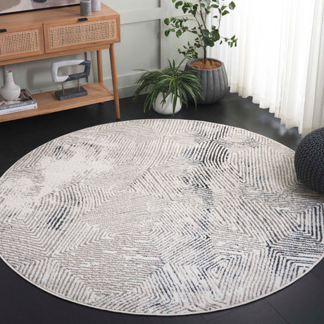 Safavieh Pyramid Pyr249A Ivory Grey/Navy Rug.