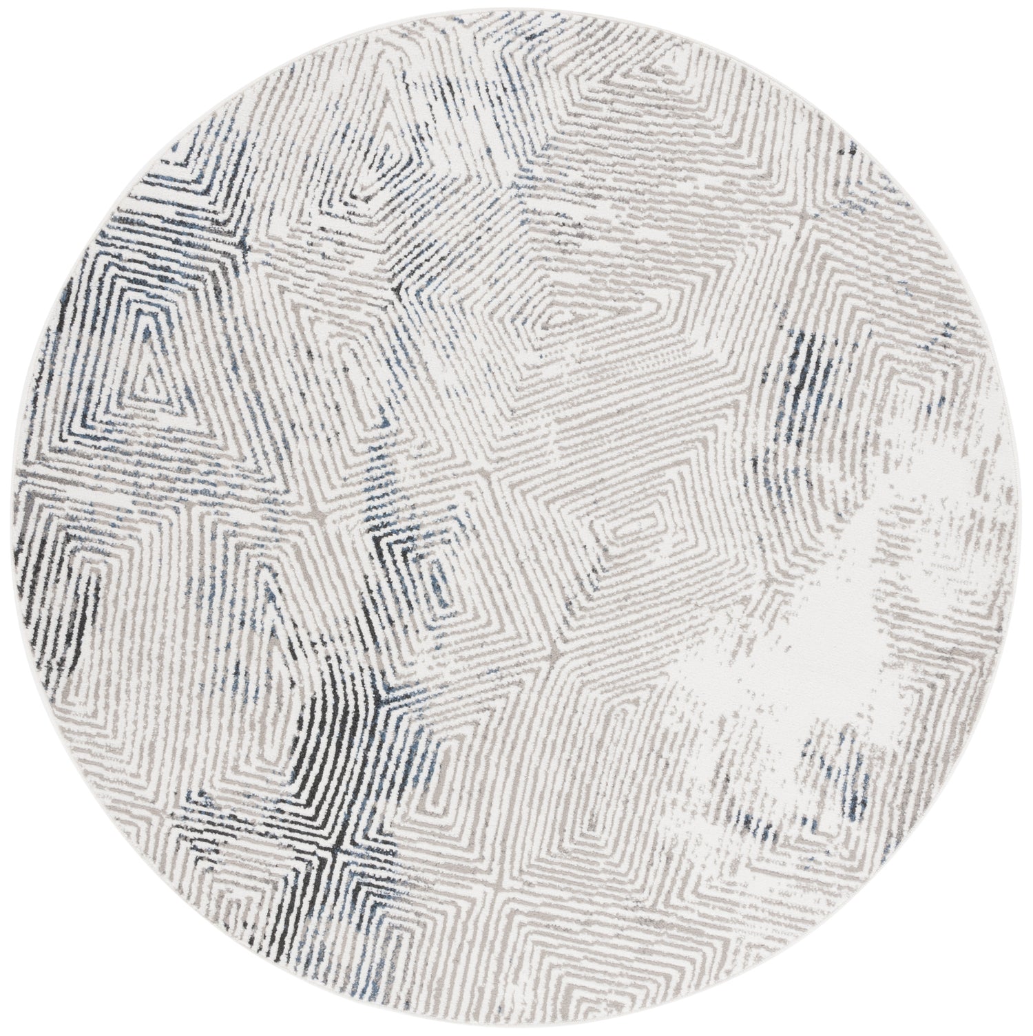Safavieh Pyramid Pyr249A Ivory Grey/Navy Rug.