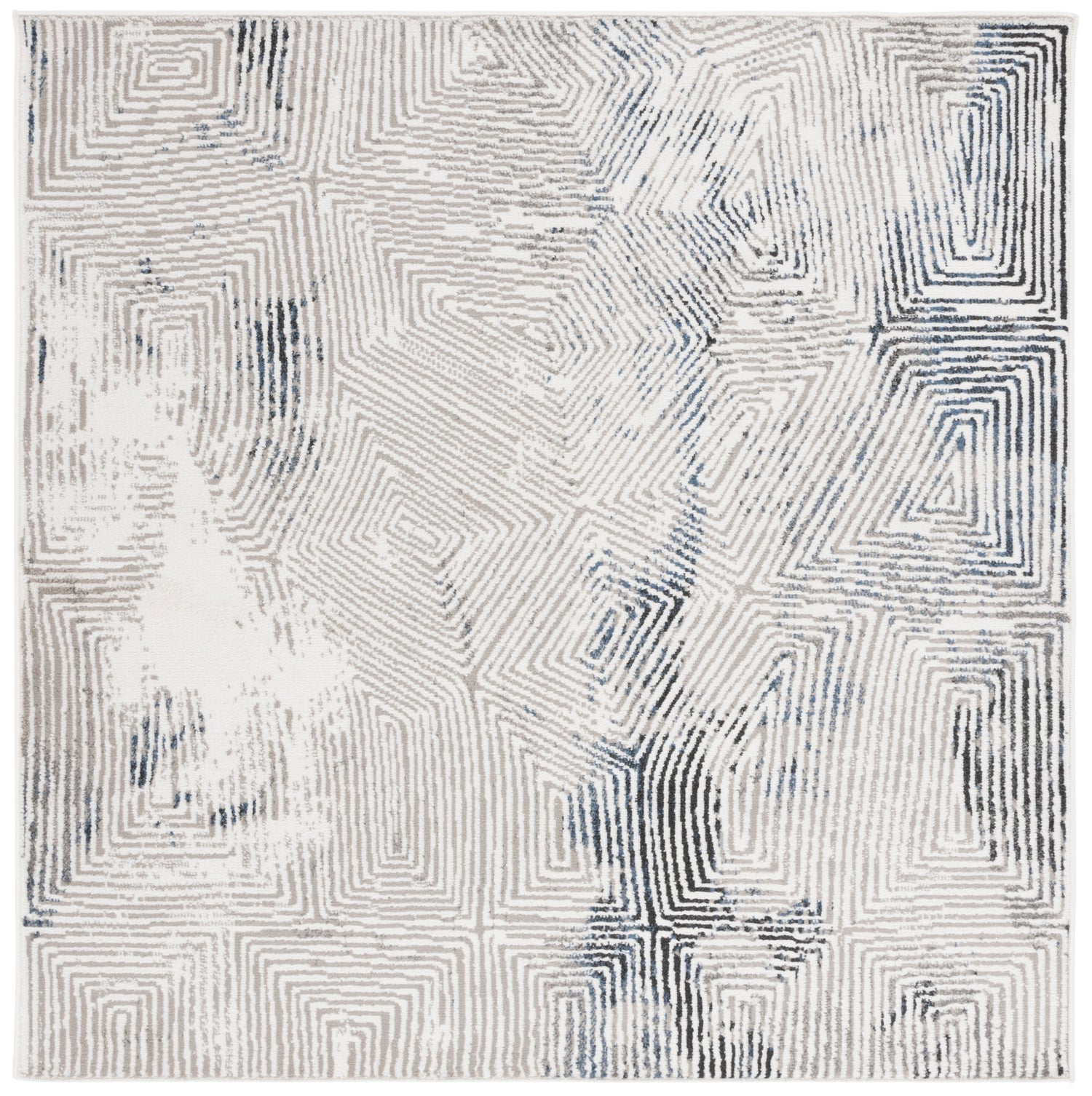 Safavieh Pyramid Pyr249A Ivory Grey/Navy Rug.